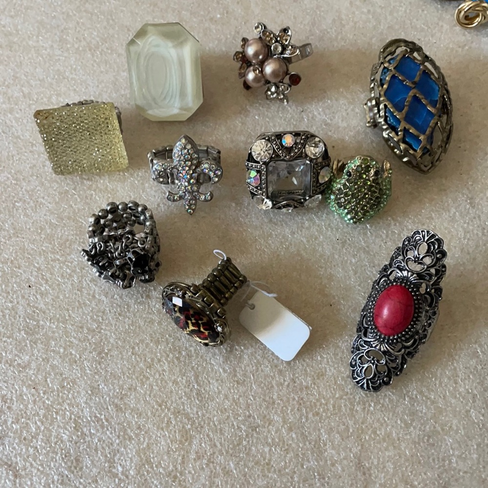 Adjustable stretch rings lot (10)